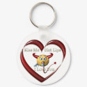 kiss me hot lips heart keychains