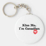 Kiss Me I'm Canadian Keychains