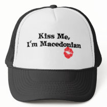 Kiss Me I'm Macedonian hats