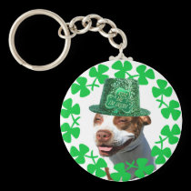 Kiss Me I"m Irish Pit bull Keychain