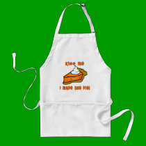Kiss Me I Made the Pie! Pumpkin Pie Design aprons
