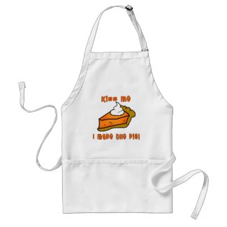 Kiss Me I Made the Pie! Pumpkin Pie Design apron