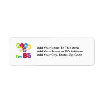 Kiss Me I'm 85 Birthday T-shirts and Gifts Custom Return Address Labels