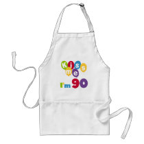Kiss Me I'm 90 Birthday T-shirts and Gifts Apron