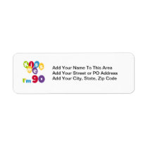 Kiss Me I'm 90 Birthday T-shirts and Gifts Labels