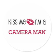 Kiss Me I'm a CAMERA MAN stickers by jobshirt Kiss Me I'm a CAMERA MAN stickers
