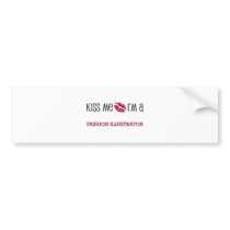 Kiss Me I'm a FASHION ILLUSTRATOR bumper stickers