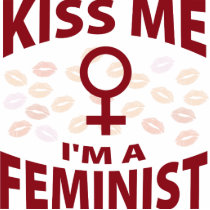 Kiss Me I'm A Feminist photo sculptures