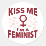 Kiss Me I'm A Feminist Stickers