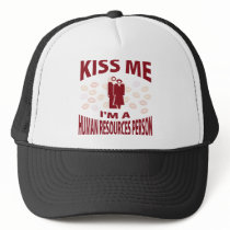 Kiss Me I'm A Human Resources Person Mesh Hat