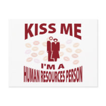 Kiss Me I'm A Human Resources Person postcards
