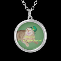 Kiss Me I'm A Leprechaun Cat Necklace necklaces