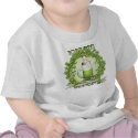 Kiss Me Im A Little Irish Funny Baby T-shirt