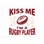 Kiss Me I'm A Rugby Player Postcard