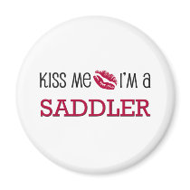 Kiss Me I'm a SADDLER magnets