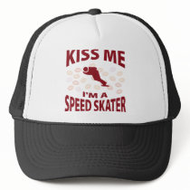 Kiss Me I'm A Speed Skater Trucker Hat