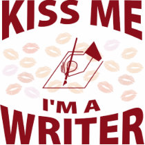 Kiss Me I'm A Writer photo sculptures