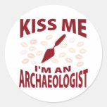 Kiss Me I'm An Archaeologist Stickers