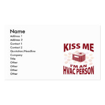 Kiss Me I'm An HVAC Person Business Card