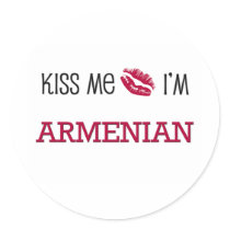 Kiss Me I'm ARMENIAN Stickers