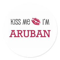 Kiss Me I'm ARUBAN stickers by flagshirt Kiss Me I'm ARUBAN stickers