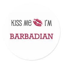 Kiss Me I'm BARBADIAN Sticker