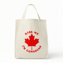 Kiss Me Im Canadian bags by allworldtees Kiss Me Im Canadian bags