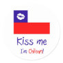 Kiss me, I'm Chilean. Round Sticker