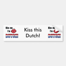 Kiss Me I'm Dutch Bumper Sticker