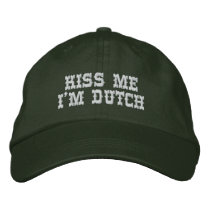 Kiss Me I'm Dutch Embroidered Hat embroidered hats by angelspiritme Kiss Me I'm Dutch Embroidered Hat embroidered hats