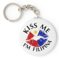 Kiss Me I'm Filipina Keychain
