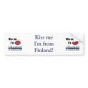 Kiss me I'm Finnish bumper stickers by Joee3030 Kiss me I'm Finnish bumper stickers