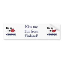 Kiss me I'm Finnish bumper stickers