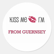 Kiss Me I'm FROM GUERNSEY Stickers
