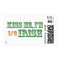 Kiss Me I'm Half Irish Postage Stamp