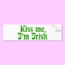 Kiss me, I'm Irish Bumper Stickers