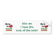 Kiss me I'm Irish bumper stickers by Joee3030 Kiss me I'm Irish bumper stickers