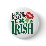 Kiss Me I'm Irish button
