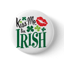 Kiss Me I'm Irish buttons by HolidayObsessions Kiss Me I'm Irish buttons