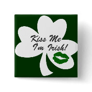 Kiss Me I'm Irish! button