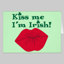 Kiss me I'm Irish cards