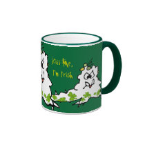 Kiss Me Im Irish Cartoon Monster Slug Mug mugs