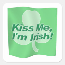 Kiss Me Im Irish Flag Sticker