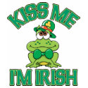 Kiss Me I'm Irish Frog Ringer T Shirt shirt