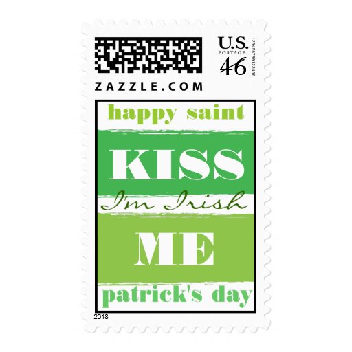 Kiss me, I'm Irish Happy St. Patricks Day Postage