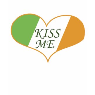 Kiss Me Im Irish Heart Flag shirt