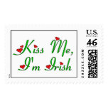 Kiss Me, I'm Irish Postage Stamps