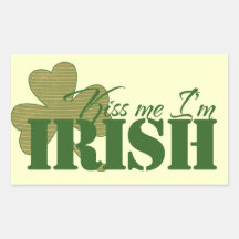 Kiss me I'm Irish Rectangle Stickers