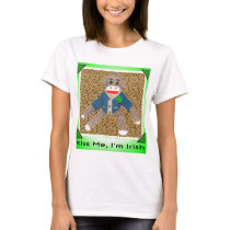 Kiss Me, I'm Irish Sock Monkey t-shirts