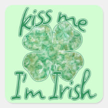 Kiss me I'm Irish Square Sticker